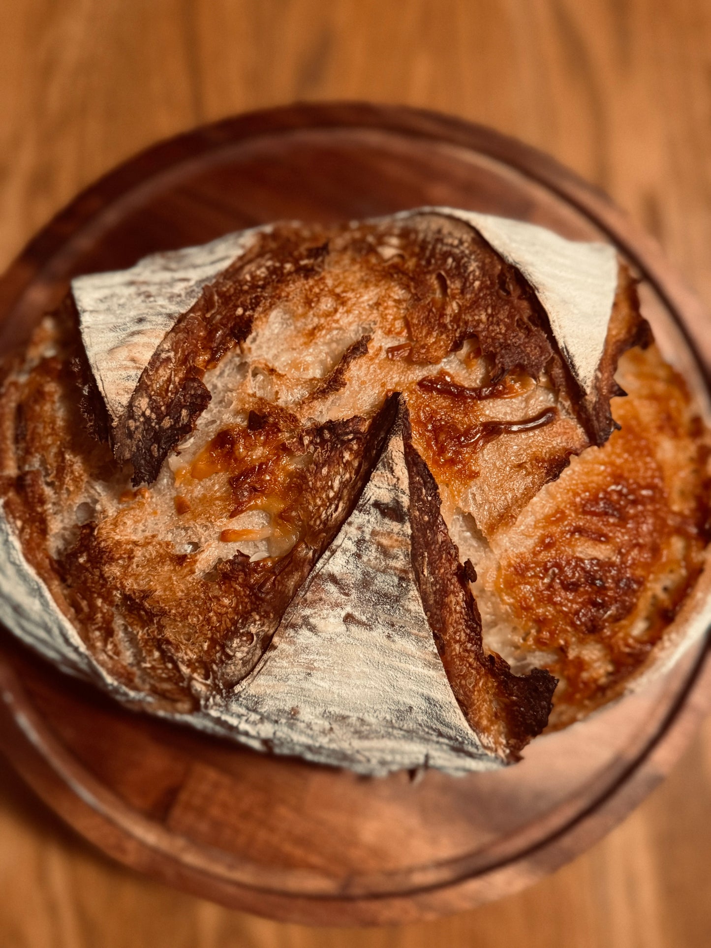 Mozzarella garlic sourdough